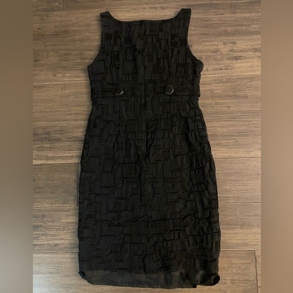 INC International Concepts Black Dress size 6P Mini Pleated Material Buttons - Picture 8 of 12